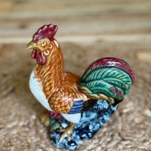 Colorful Ceramic Rooster Figurine